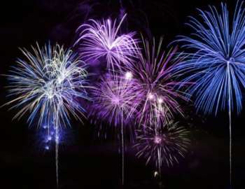 Fireworks over the Gulf for New Year's Eve in Seaside, FL