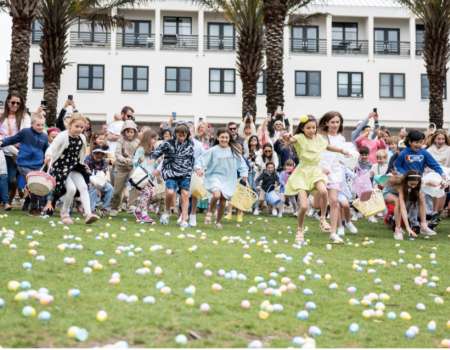 Easter Egg Hunt in Seaside, Florida Over 10,000 Eggs