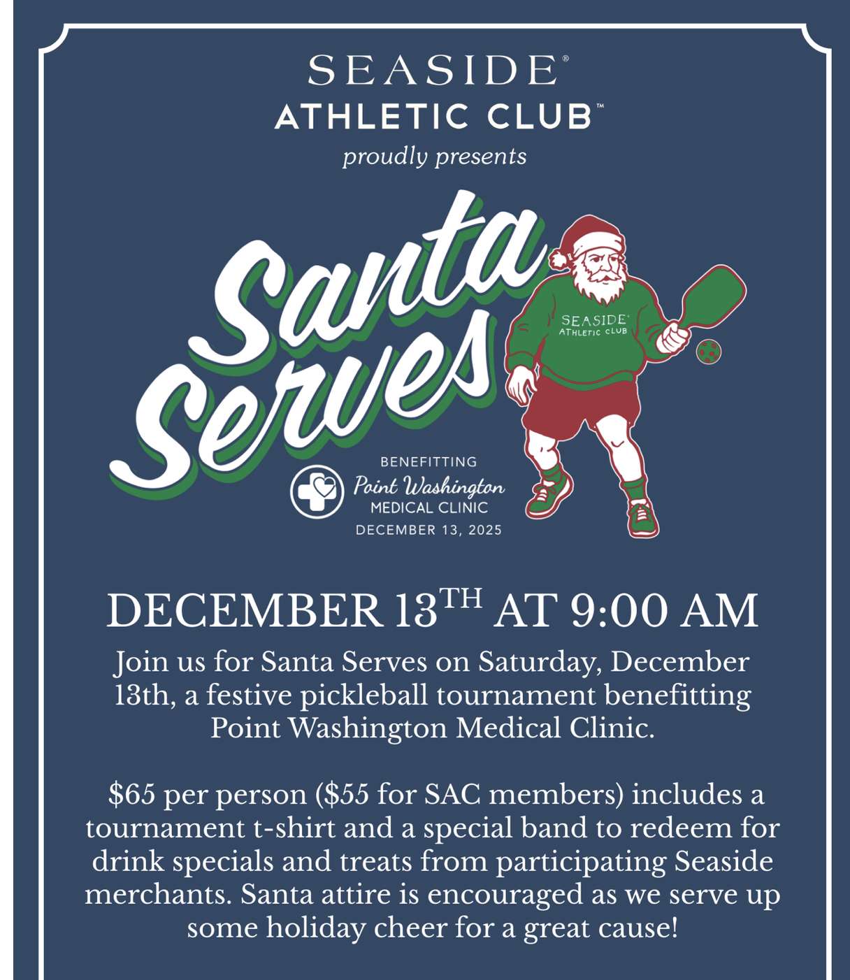 Santa Serves Pickleball Tournament