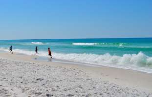 Kids playing on beach